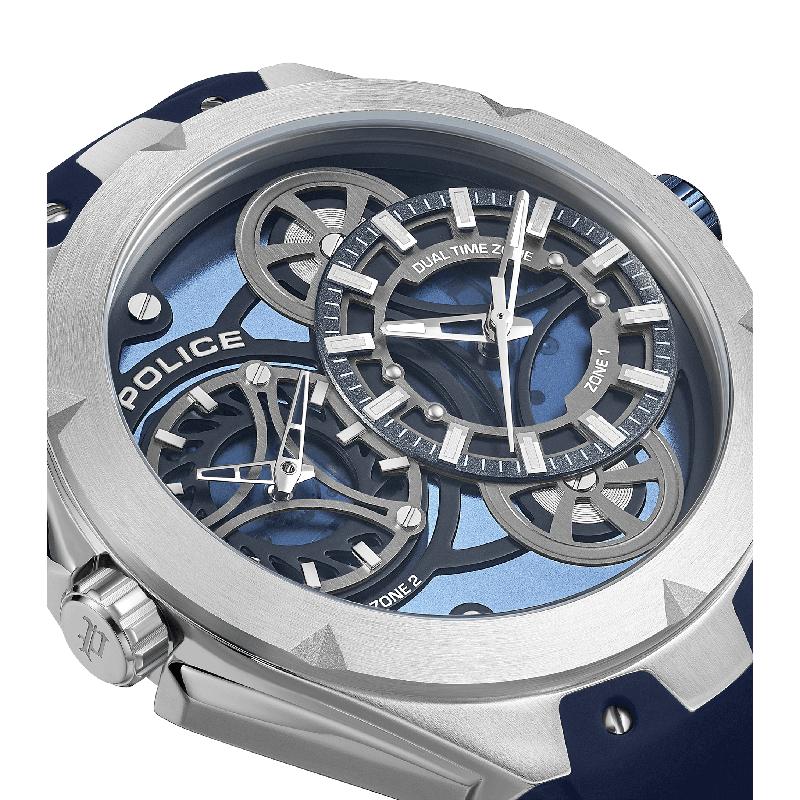 Police Scepter Men's Dual-Time Steel Case Watch