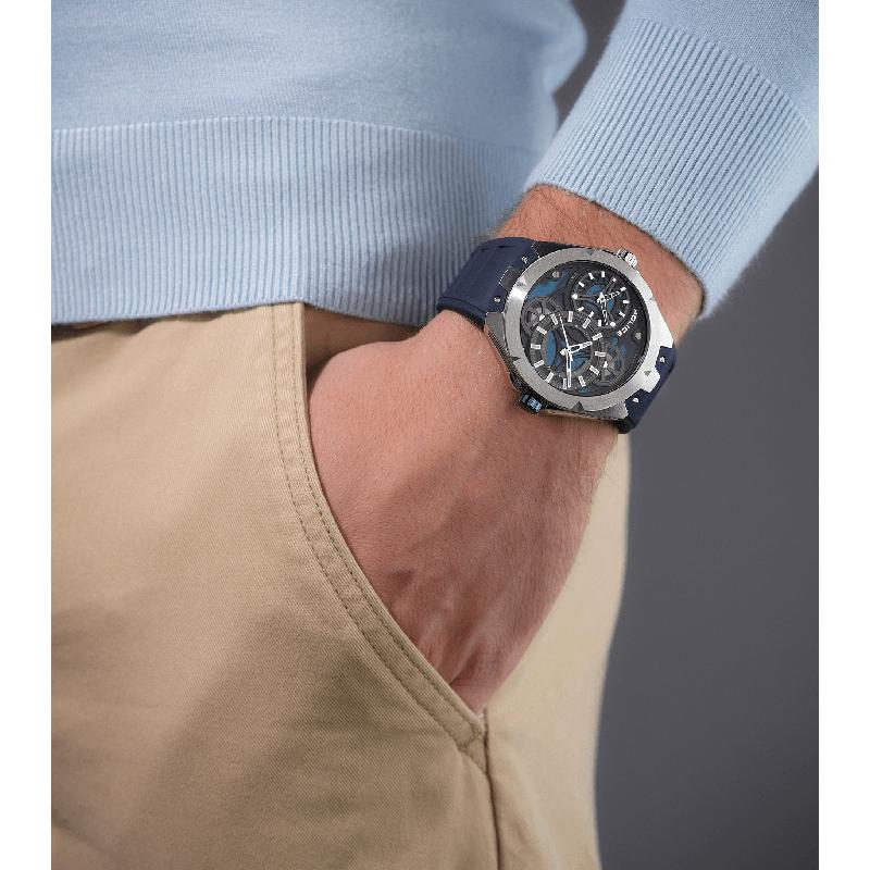 Police Scepter Men's Dual-Time Steel Case Watch