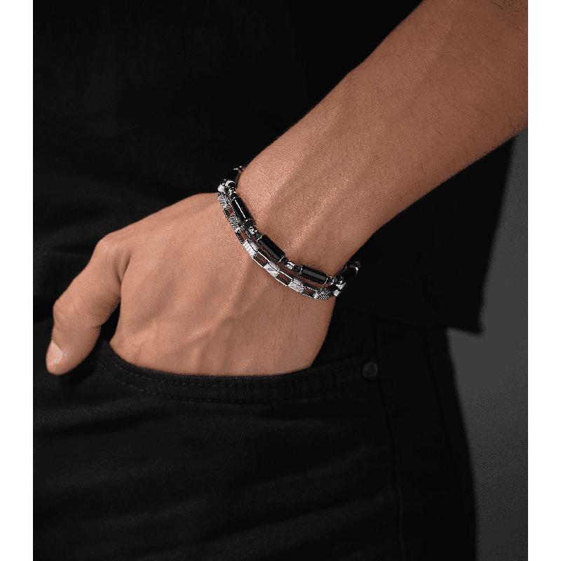 Police Silo Black Bracelet – Stainless Steel
