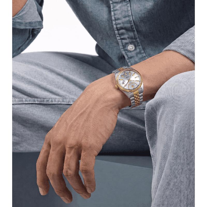 Police Stria Silver Dial Two-Tone Watch