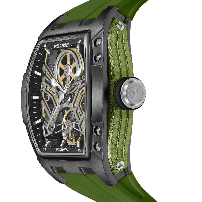 Police Tampa Men's Automatic Tonneau Watch