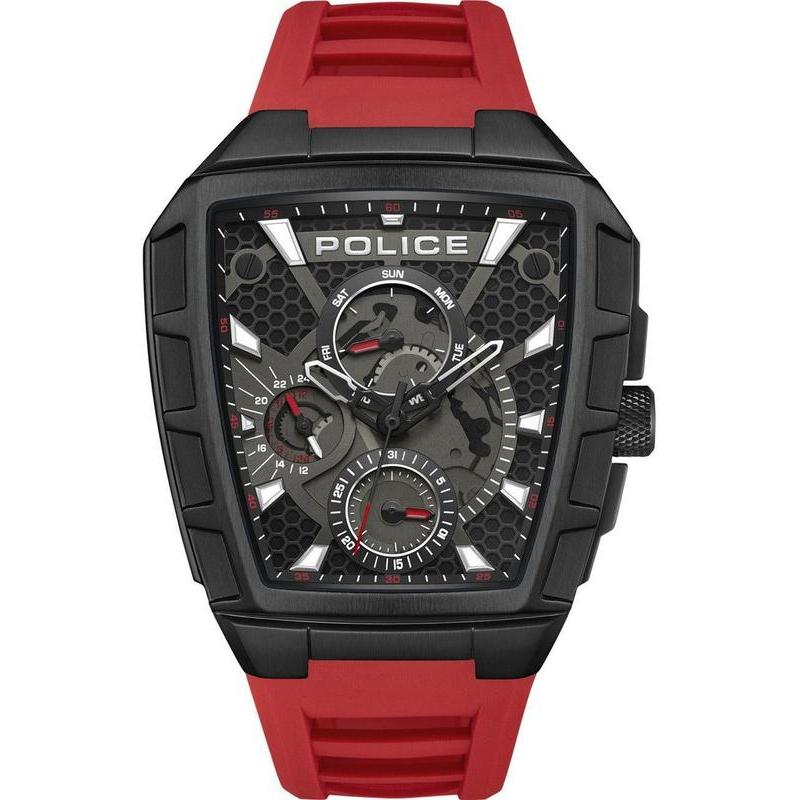 Police Tough Gear Men's Black Dial Watch