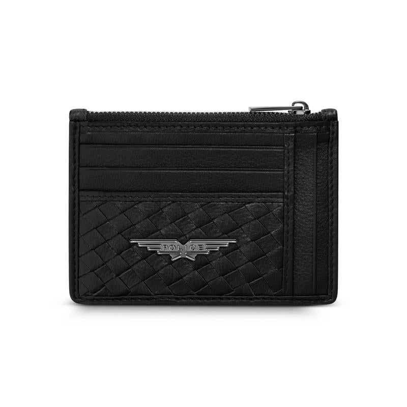 Police Weave Black Card Holder