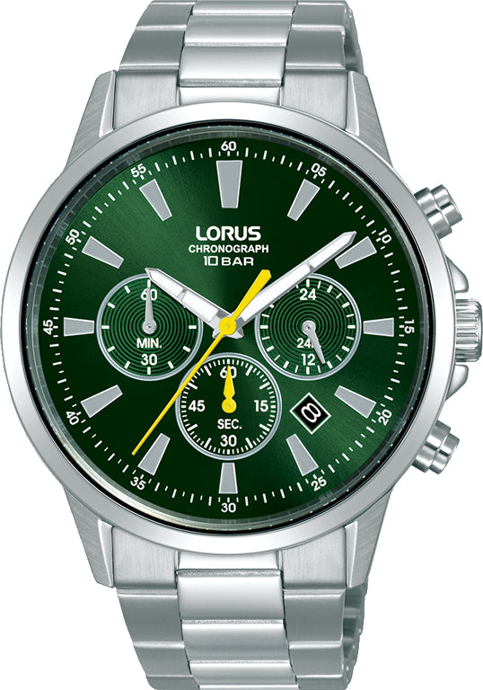 Lorus Gents Sport Green Dial Multifunction Watch