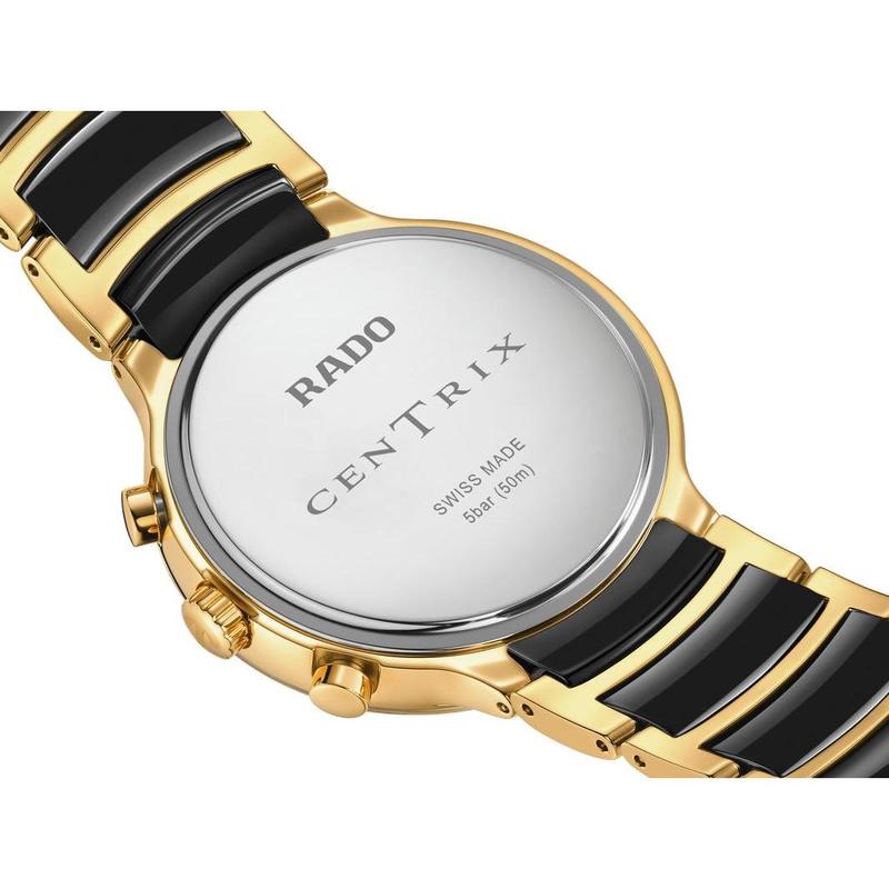 Rado Centrix Chronograph PVD Gold-Coated Quartz Watch R30211152