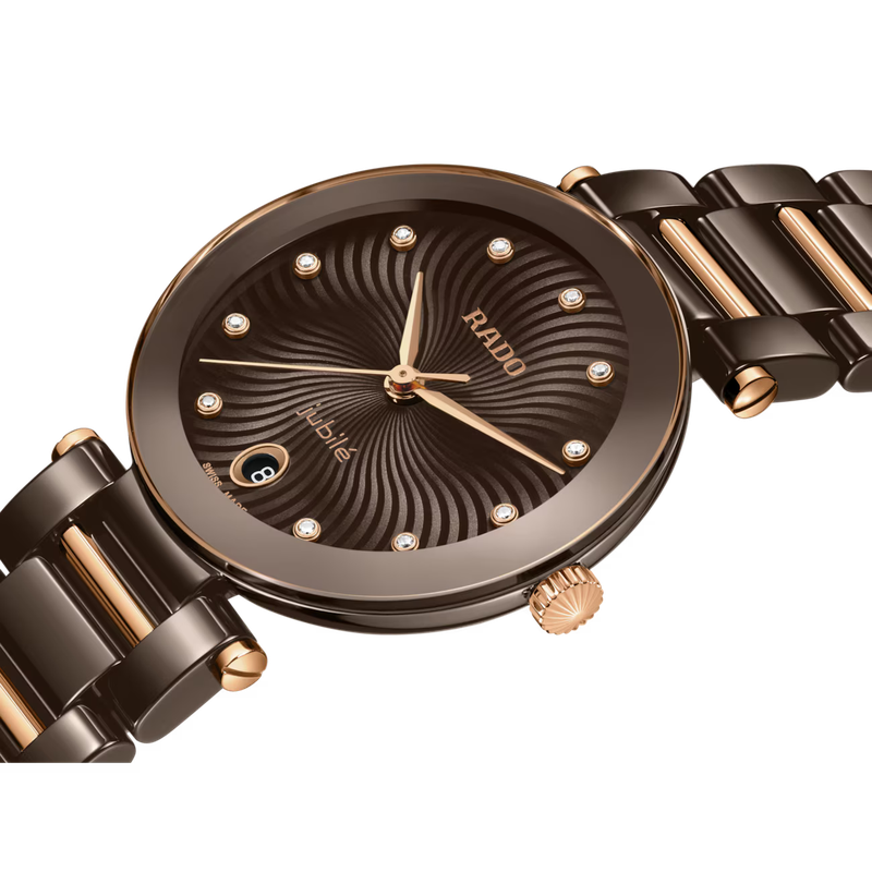 Rado LaCoupole Diamonds Brown Ceramic Watch R22242703