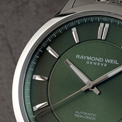 Raymond Weil Freelancer Automatic 42mm Green Dial Steel Watch
