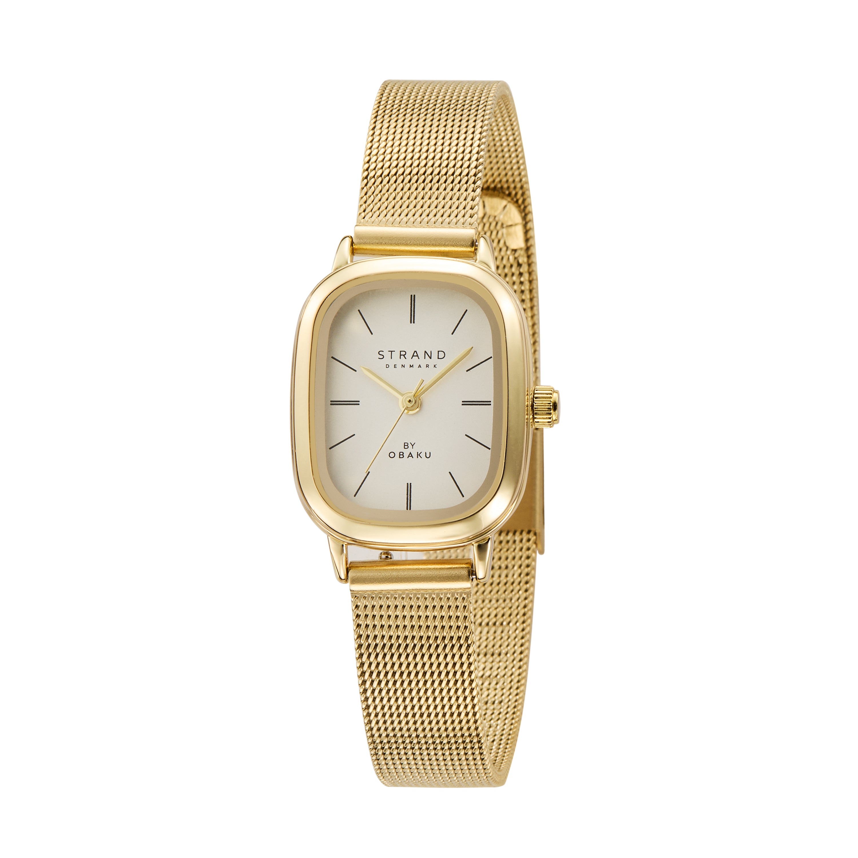 Obaku Bavaro - White Dial Gold PVD Ladies Watch S755LXGIMG