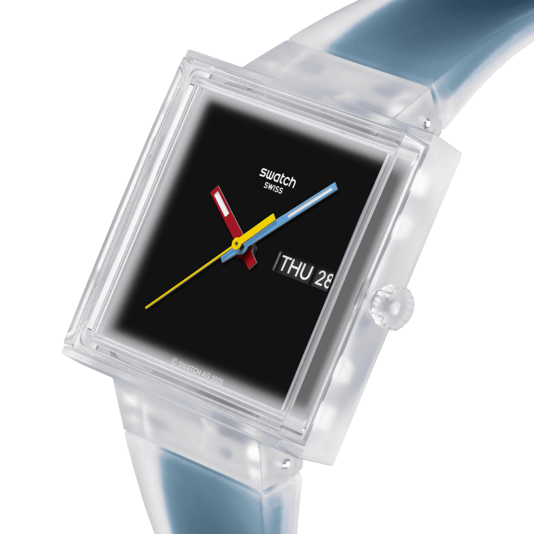 Swatch What If...See Thru Black SO38K700 Quartz Watch Black Dial 41.8 mm