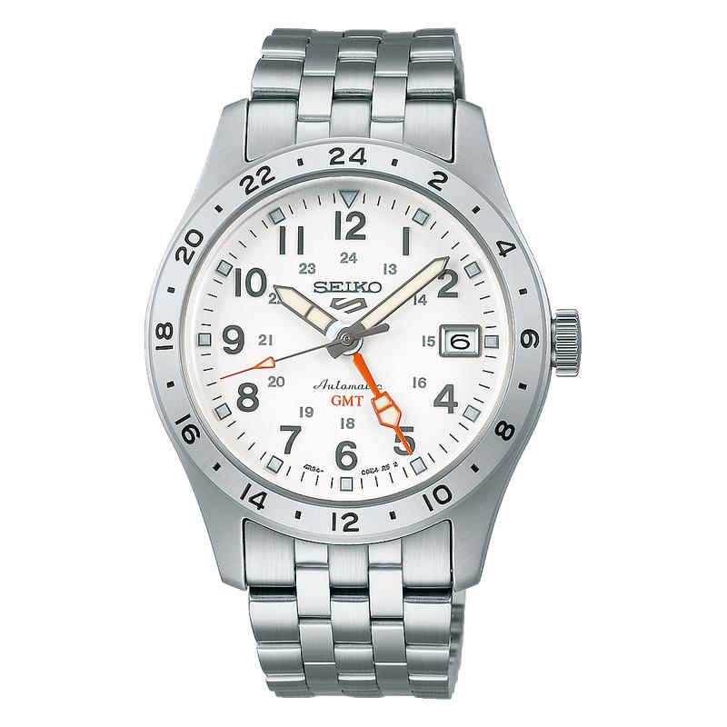 Seiko 5 Sports Overwhite Field GMT Watch