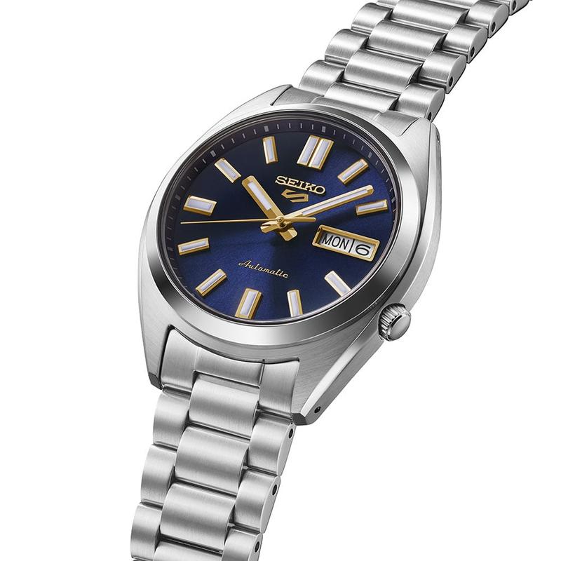 Seiko 5 Sports SNXS Vintage Gold Collection – in Blazer Blue Automatic Watch