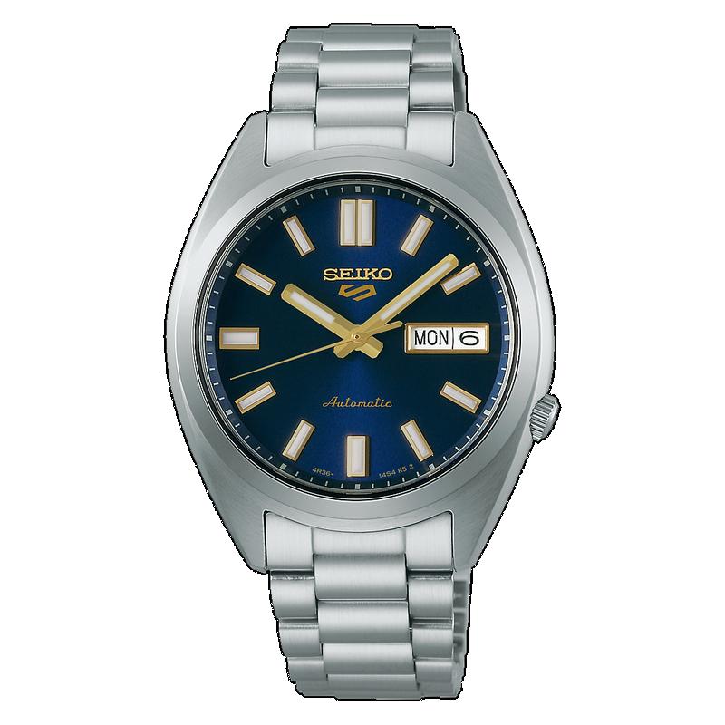 Seiko 5 Sports SNXS Vintage Gold Collection – in Blazer Blue Automatic Watch