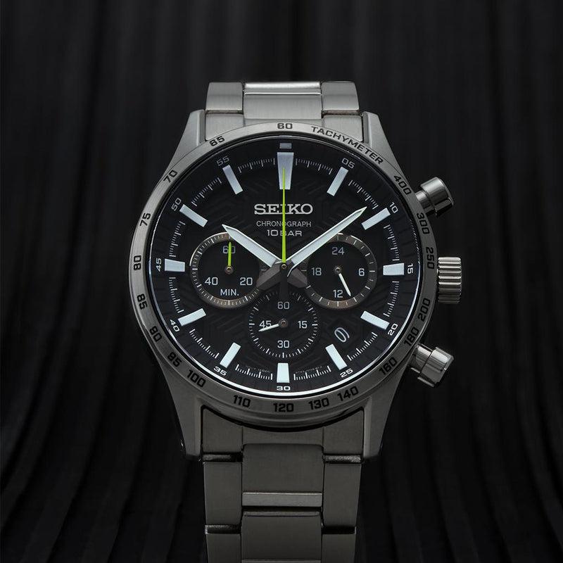 Seiko Chronograph Black Dial Chronograph Watch