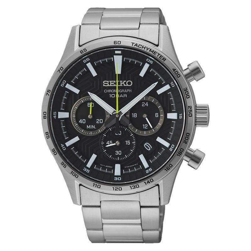 Seiko Chronograph Black Dial Chronograph Watch