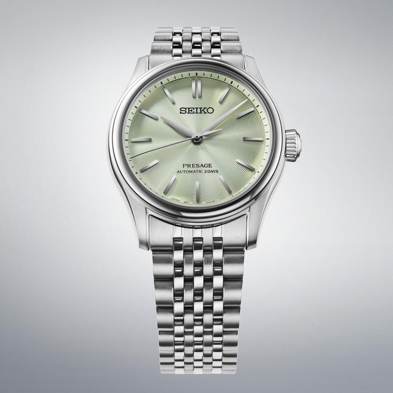 Seiko Presage Classic Green Dial HCC002J1 - case detail