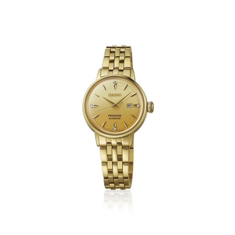 Seiko Presage ‘Eggnog’ Diamond‑Set Cocktail Time