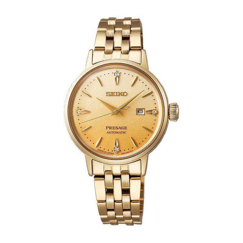 Seiko Presage ‘Eggnog’ Diamond‑Set Cocktail Time