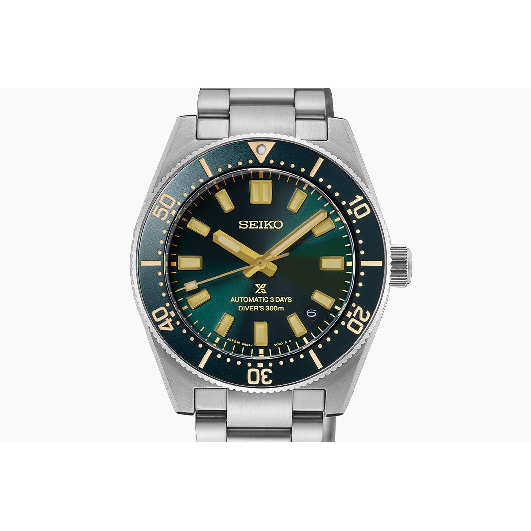 Seiko Prospex 1965 Heritage Diver HBC010J1 green dial close-up