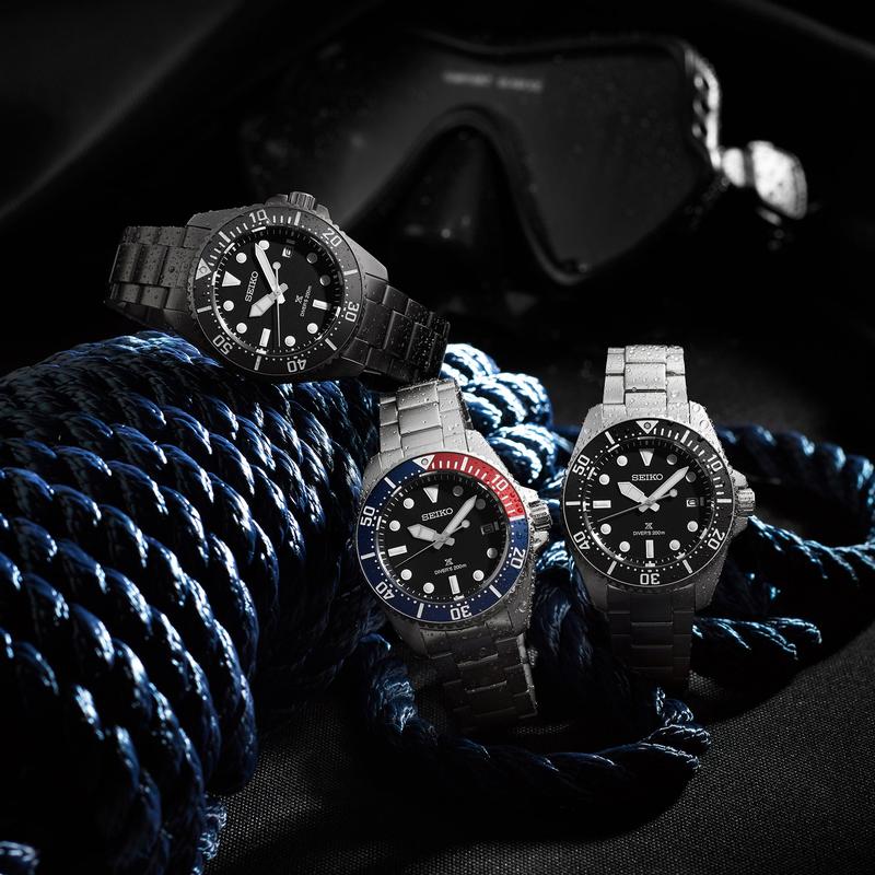 Seiko Prospex Solar Diver All-Black 200m Waterproof Watch