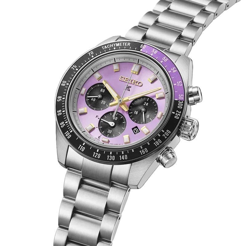 Seiko Prospex Speedtimer 145th Anniversary Limited Edition Purple Dial Quartz Men's Watch