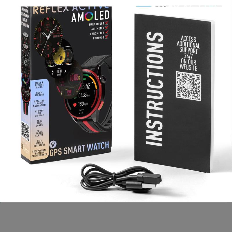 Series 54 Reflex Active Amoled GPS Black Smart Calling Watch