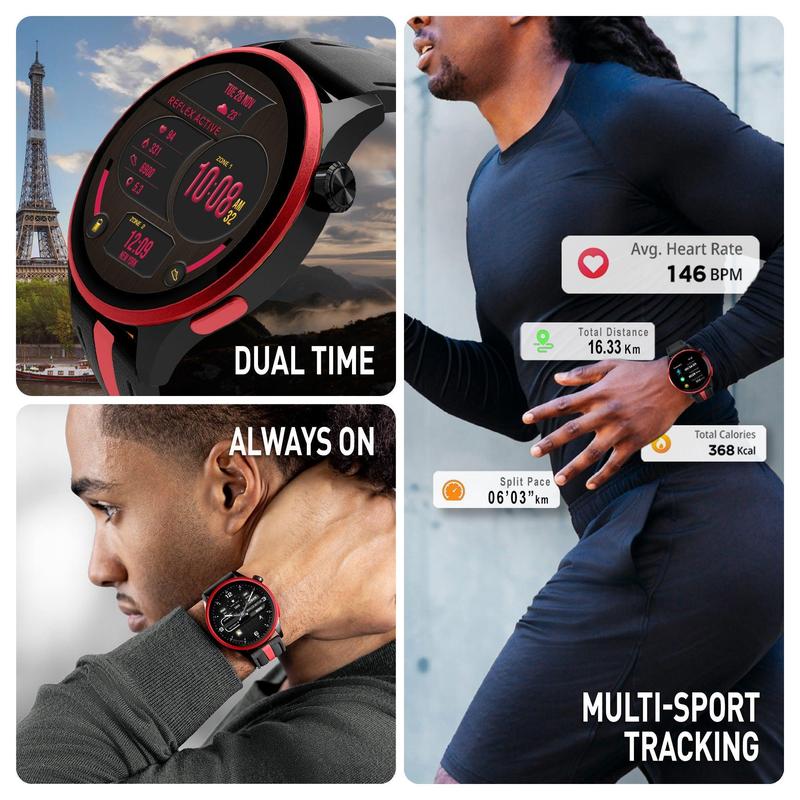 Series 54 Reflex Active Amoled GPS Black Smart Calling Watch