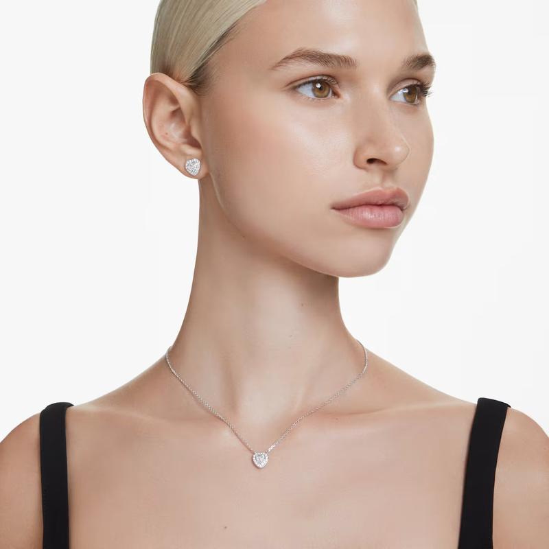 Swarovski Ariana Grande Crystal Heart White Rhodium Plated Pendant