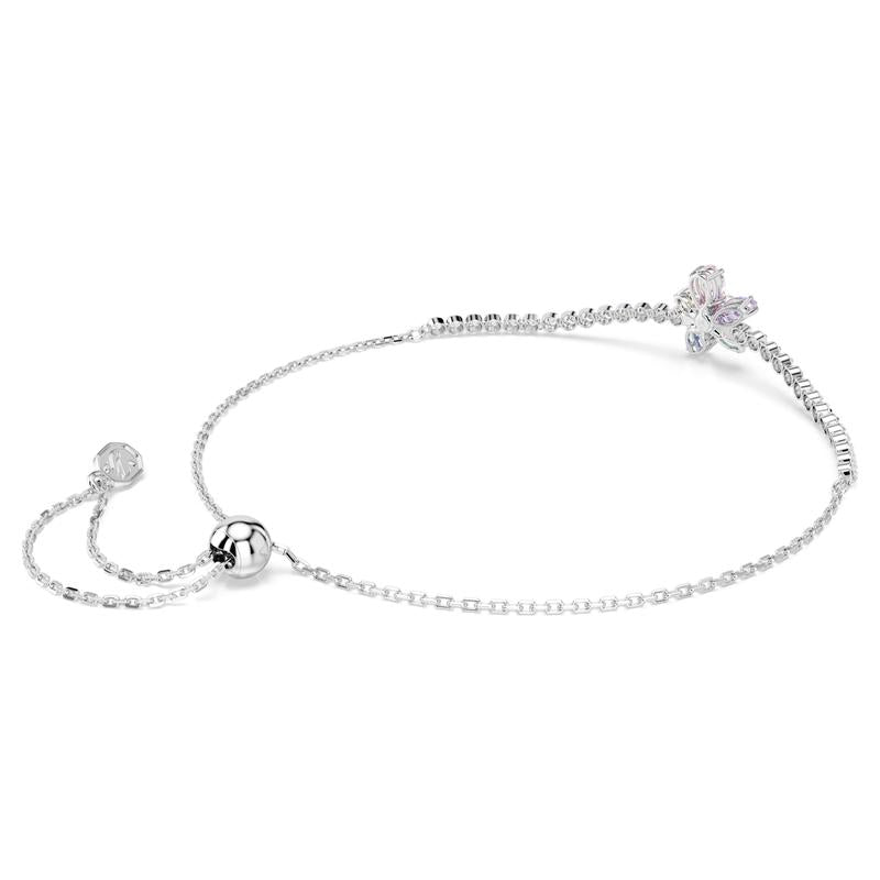 Swarovski Ariana Grande Flower Multicolored Mixed Cuts Rhodium Plated Bracelet