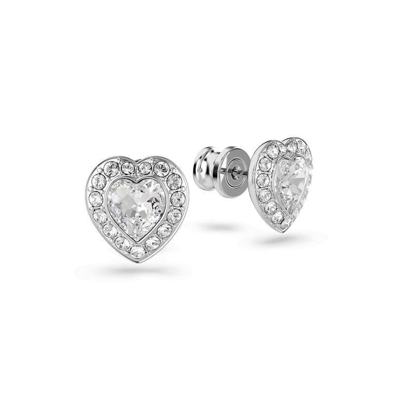 Swarovski Ariana Grande Heart White Rhodium Plated Stud Earrings