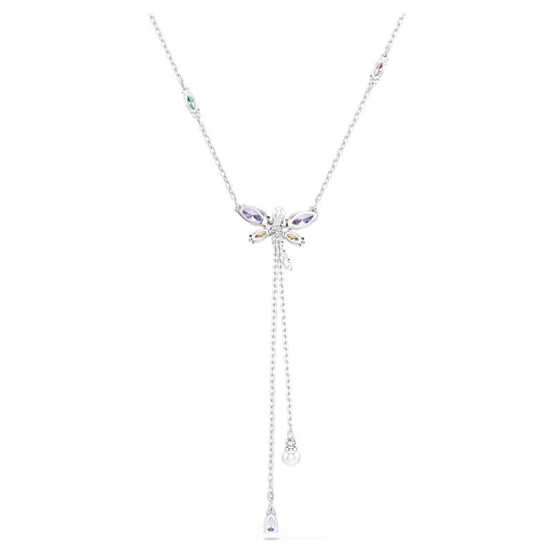 Swarovski Ariana Grande Mixed Cuts Dragonfly Multicolored Y Necklace
