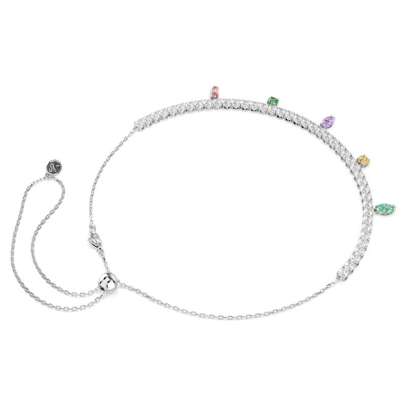Swarovski Ariana Grande Multicolored Mixed Cuts Rhodium Plated Necklace
