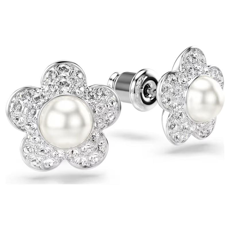 Swarovski Ariana Grande Silver Flower Stud Earrings