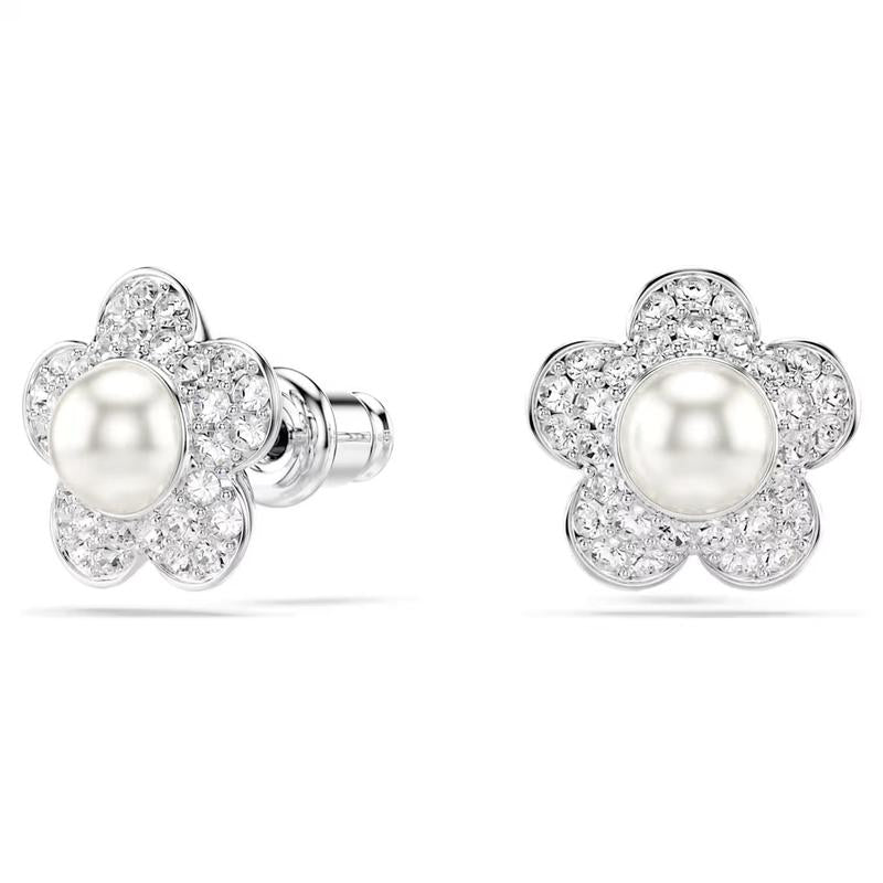 Swarovski Ariana Grande Silver Flower Stud Earrings