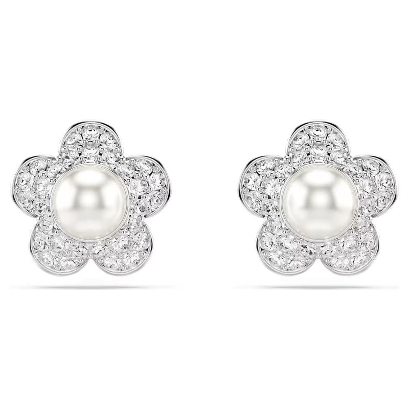Swarovski Ariana Grande Silver Flower Stud Earrings