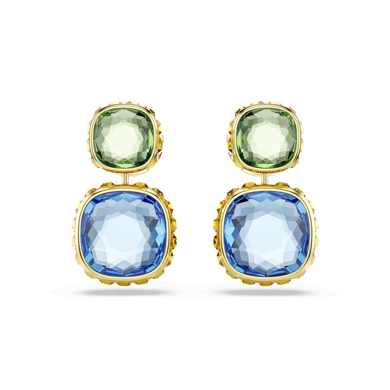 Swarovski Chroma Twist Reversible Drop Cushion Cut Earrings