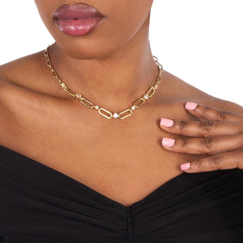 Swarovski Constella White Gold-Plated Zirconia Necklace