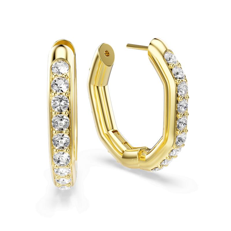 Swarovski Dextera Gold Plated Hoop Earrings
