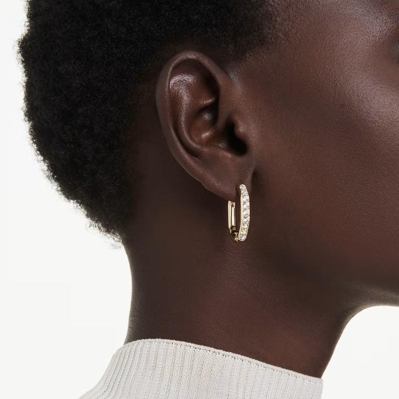 Swarovski Dextera Gold Plated Hoop Earrings