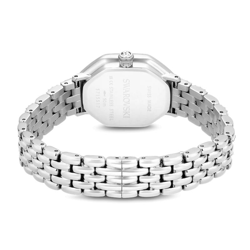 Swarovski Dextera Metal Bracelet Silver Tone Octagon Swiss Made Watch