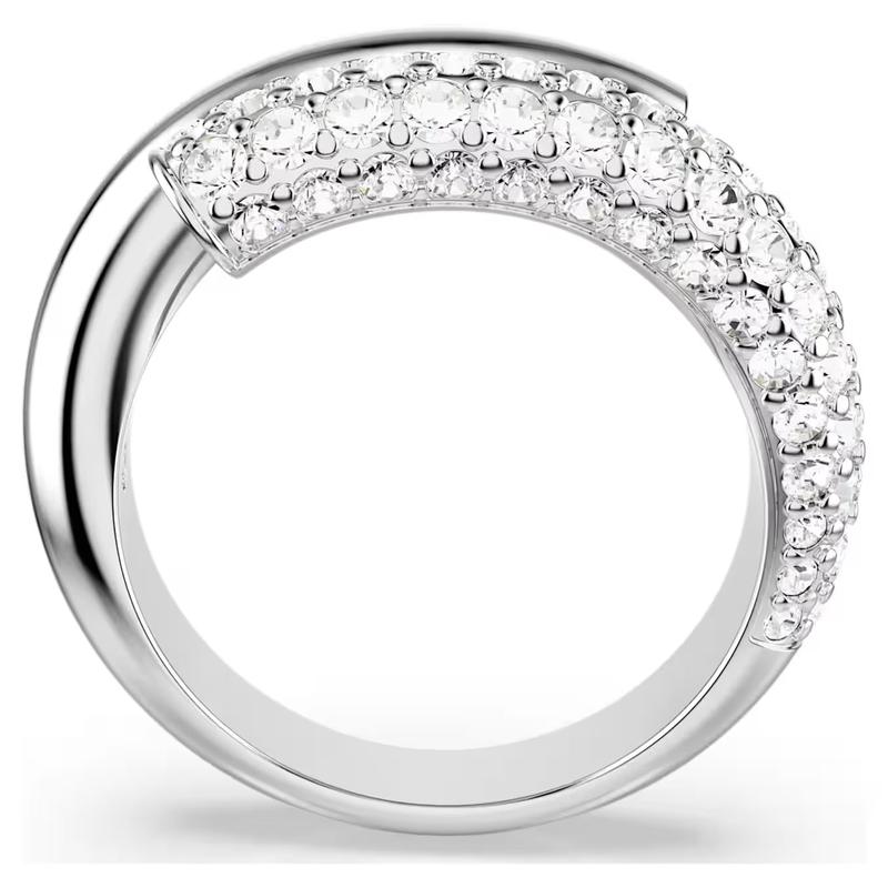 Swarovski Dextera Rhodium Plated White Crystal Pavé Ring