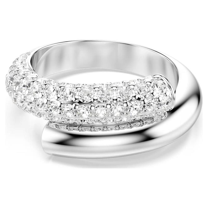 Swarovski Dextera Rhodium Plated White Crystal Pavé Ring