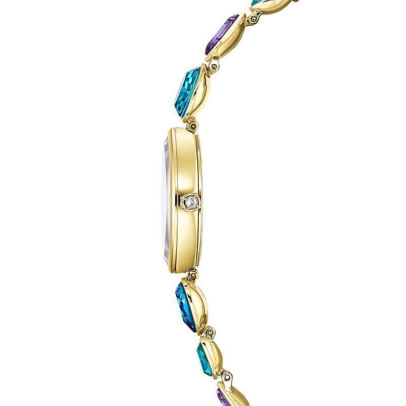 Swarovski Gema Crystal Bracelet Gold Tone Swiss Made Watch