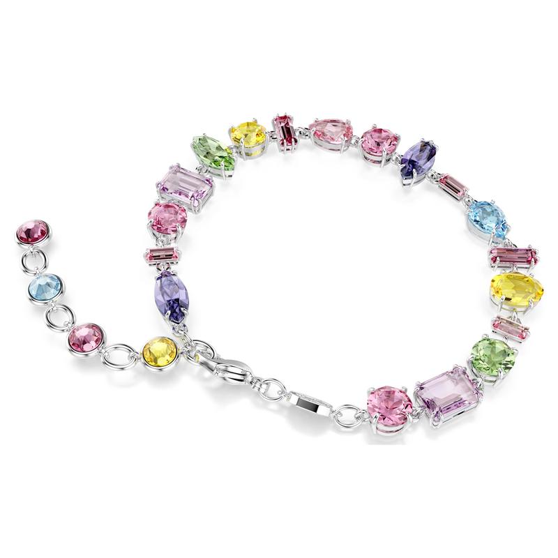 Swarovski Gema Mixed Cuts Multicolored Rhodium Plated Bracelet