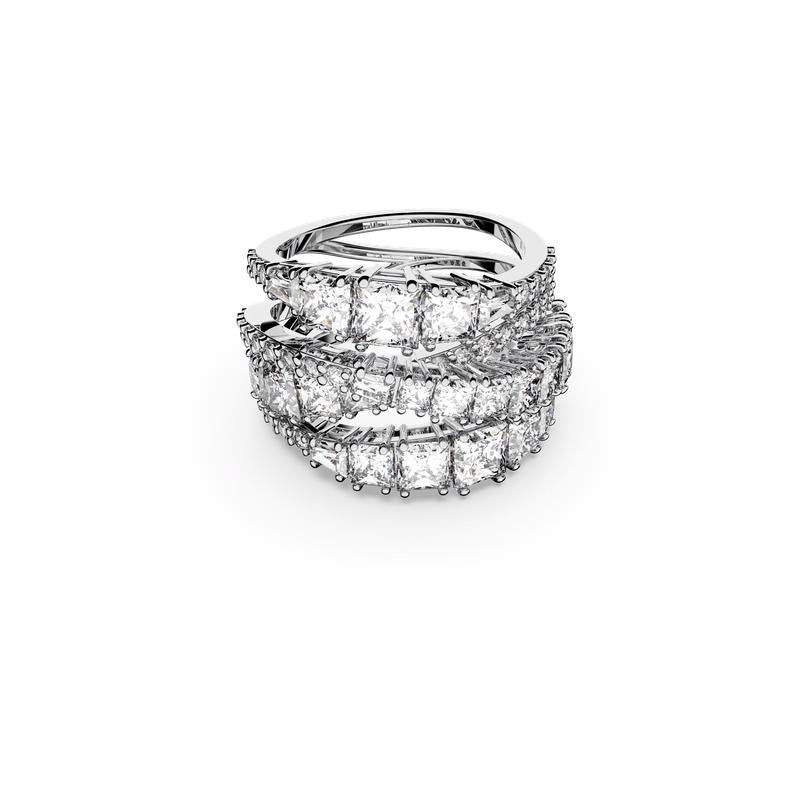 Swarovski Hyperbola Mixed Cuts White Rhodium Plated Ring