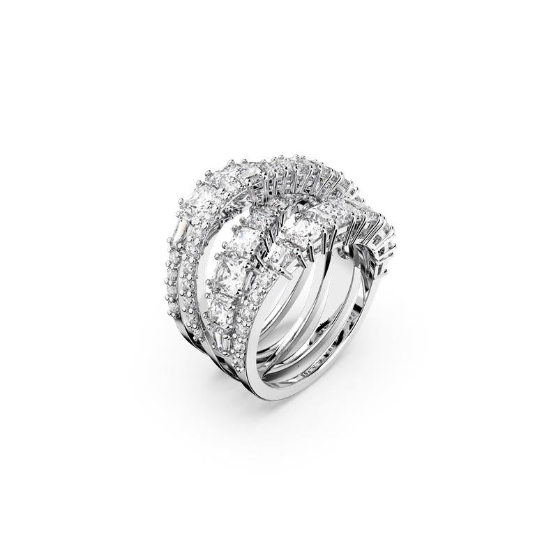 Swarovski Hyperbola Mixed Cuts White Rhodium Plated Ring