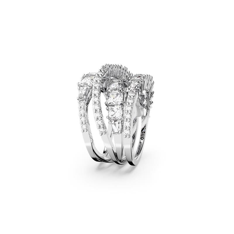 Swarovski Hyperbola Mixed Cuts White Rhodium Plated Ring