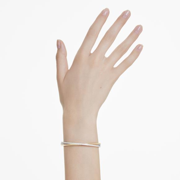 Swarovski Hyperbola Round Cut White Mixed Metal Finish Bangle
