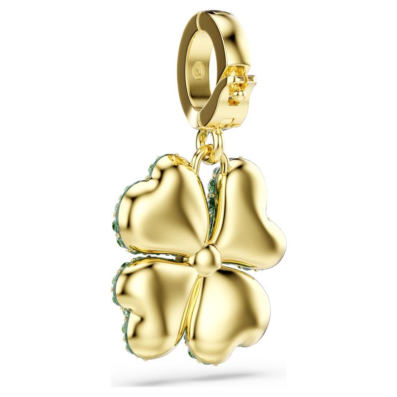 Swarovski Idyllia Clover Green 18K Gold Finish Charm