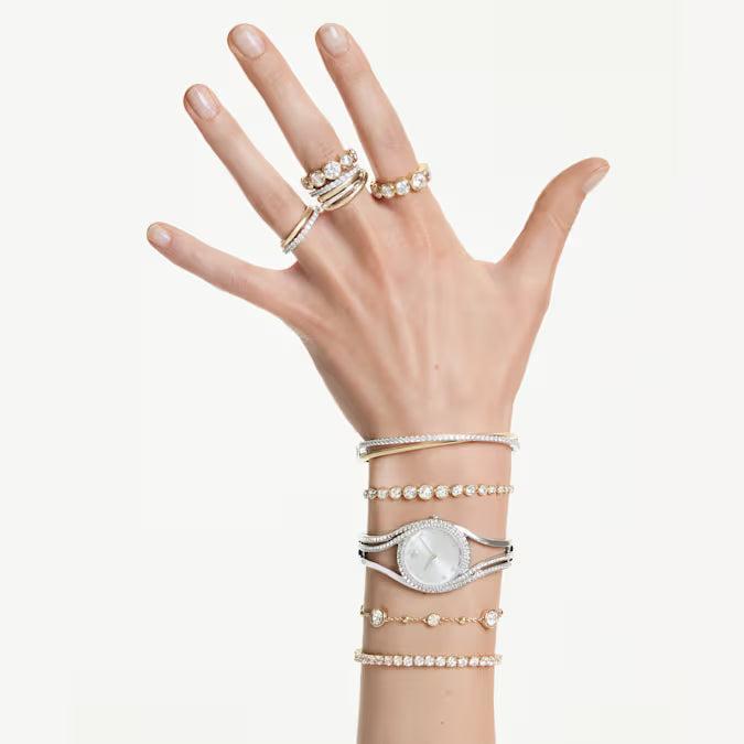 Swarovski Imber Mixed Round Cuts White Gold-Plated Bracelet