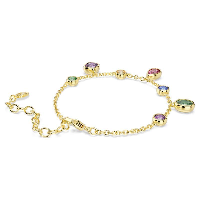 Swarovski Imber Multicolored Mixed Cuts 18K Gold Finish Bracelet